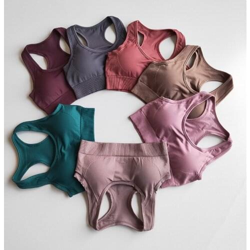 Seamless Sports Bra Women Fitness Top Gym Yoga Bra Shockproof Push Up Sport Bra Running Yoga Gym Crop Top Workout Bra Elastic