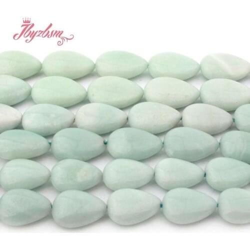 13x18,15x20mm Drop Blue Amazonite Beads Natural Stone Beads For DIY Necklace Bracelet Jewelry Making Loose 15" Free Shipping