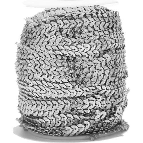 Width 6mm Stainless Steel Cable Chain Bulk Arrow Aircraft Gold Chain Anklet Necklace DIY Jewelry Making Supplies,Steel