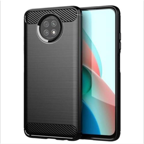 For Xiaomi Redmi Note 9 5G M2007J22C Carbon Fiber Case Full Protection Phone Cover Shockproof Bumper Anti Drop Shell