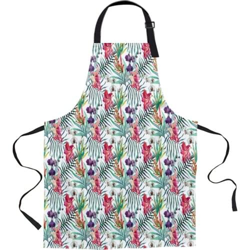 Leaf Flowers Nordic Tropical Plants Aprons for Women Men Kid Cooking Baking Apron Kitchen Utility Equipment Accessories