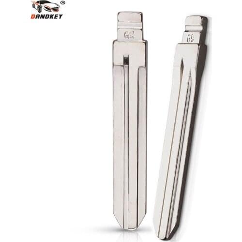 Dandkey 10pcs/lot #69 Metal NO. 69 Blank Car Key KD MINI/KD900 Remote Blade TOY43R For Subaru XV/Great Wall For Toyota (old)