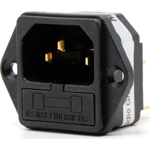 Hi-end Monosaudio IF911 24K Gold Plated IEC AC Inlet IEC input socket with Solder