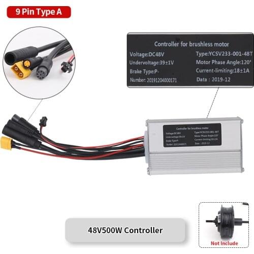 Controller For Bafang Hub Front Rear Motor 48V 500W/750W With Box Electric Bicycle Conversion Accessories Parts Light 1T4 Ports
