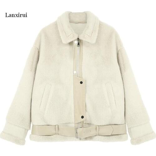 New Autumn Winter Women Thicken Warm Short Motorcycle Faux Fox Fur Jackets Female Stand Collar Fluffy Fake Fur Outwears A09