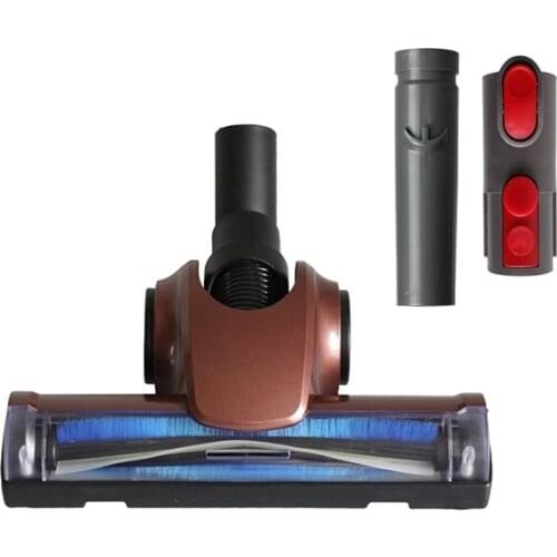 32mm Interface Diameter Brush Head Floor Brush Efficient Cleaning Brush with 2 Adapter for Dyson V7 V8 Brush Replacement