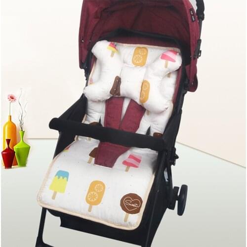 Soft Baby Stroller Cushion Pad with Pillow Cotton Mat Stroller Seat Mat Accessories Stroller Pad Warm Carriage Seat Protecting