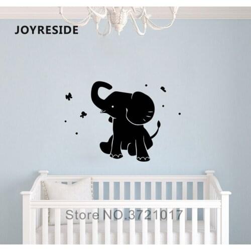 JOYRESIDE Animal Wall Baby Elephant Decal Vinyl Sticker Decor Home Children Room Bedroom Living Room Interior Art Murals A304