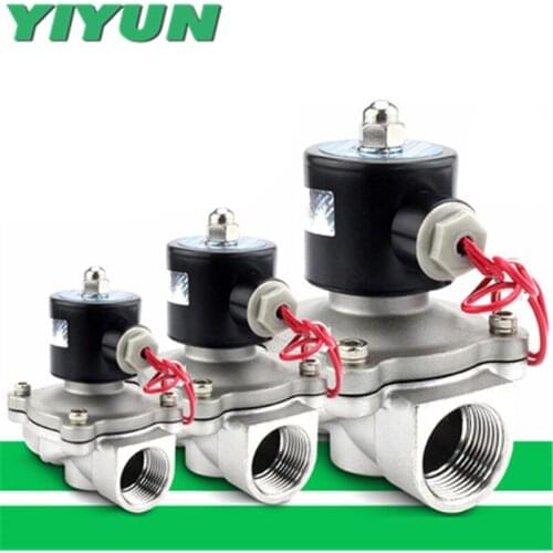 2W025-08B 2W040-10B 2W160-15B 2W200-20B Stainless steel 24V normally closed water valve air valve 220V electric switch valve