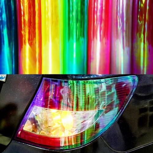 New 11 Colors Car Color-Changing Film 1PC Car Styling Chameleon Headlight Taillight Vinyl Tint Sticker Light Film Wrap 30X100CM