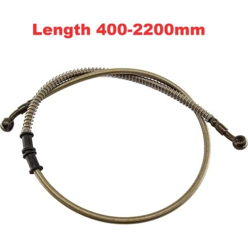 Motorcycle Dirt Bike Braided Brake Hose Line Steel Brake cable Hydraulic Banjo pipe 400mm-2200mm for motorcycle Universal Racing