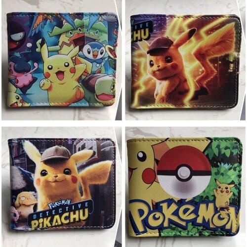 Pokemon cartoon peripheral toys Japan cute cartoon wallet Pikachu wallet Pokemon short coin purse wallet Birthday toy gift