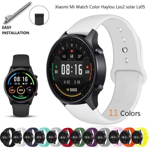Strap For Xiaomi Watch Color haylou solar ls05 ls02 Smart Watch Band Replacement Silicone Wristbelt 20mm 22mm watchband Bracelet