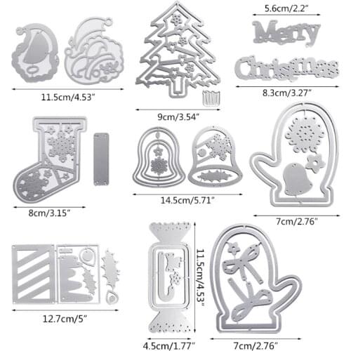 Christmas Series Scrapbooking Embossing Stencil, DIY Printing Steel Mould for Album Paper Card Making