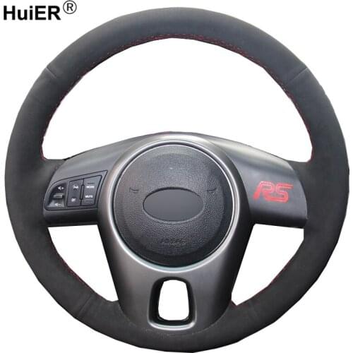 Hand Sewing Car Steering Wheel Cover Volant For Kia Forte 2008-2017 Soul 2009-2013 Rio 2009-2011 Venga 2009-2015 Shuma 2009-2013