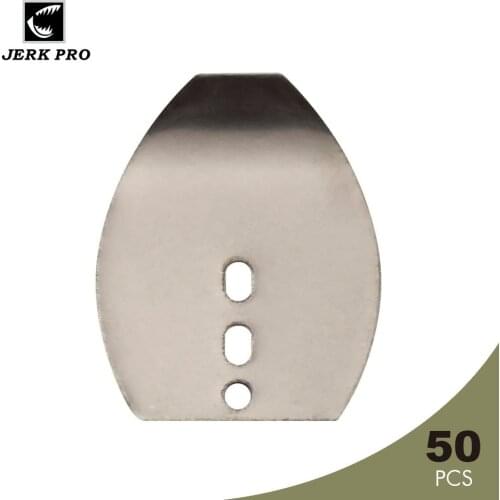 JERK PRO 50PCS Stainless Steel Shakee Blades Making Bladed Swim Jigs Fishing Lures Accessories Anglers Tackle Craft