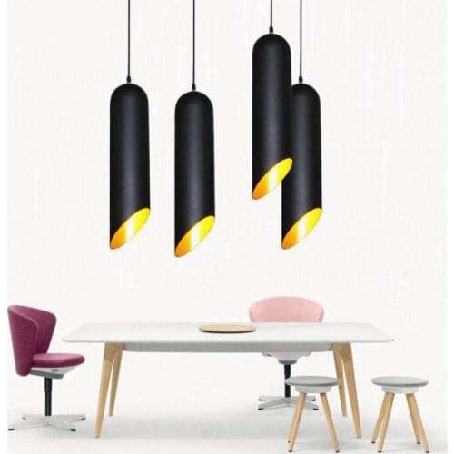 Led Pendant Lights Lukloy Cylinder Aluminum Pendant Lamp For Study Room Kitchen Island Dining Living Room Shop Decoration