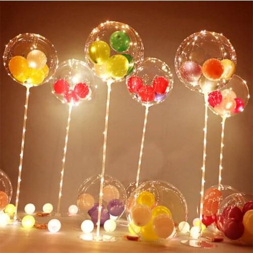 1set LED Balloons Stand birthday party decorations kids Helium Balloon stand baby shower wedding decor party supplies balloons