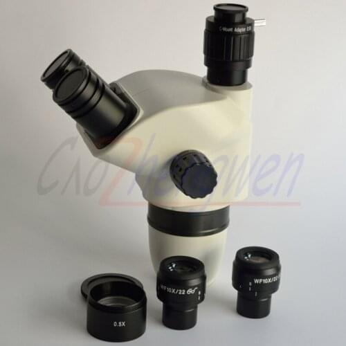 FYSCOPE 3.35X-45X Zoom Simul-Focal Trinocular Stereo Microscope Body 0.5X 177mm Working distance