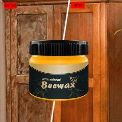 80g Wood Seasoning Beewax Waterproof Wear-resistant Complete Solution Furniture Care Beeswax Home Cleaning Cleaner Tools