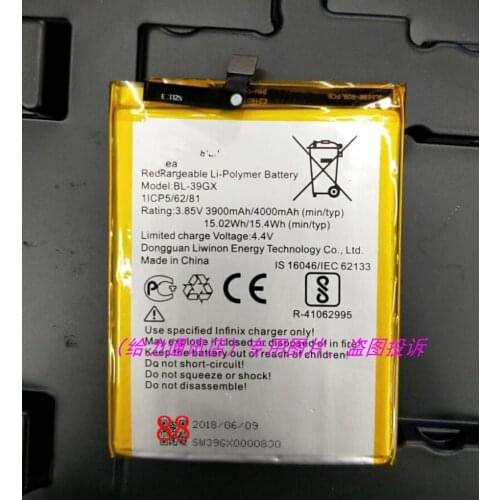 High Quality 3900mAh BL-39GX battery for Infinix BL-39GX mobile phone withTools