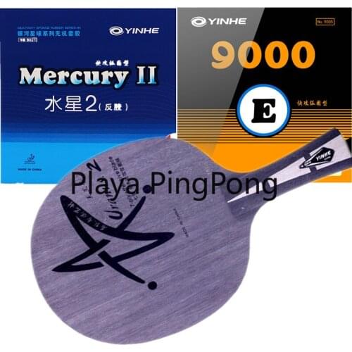 Yinhe u2 7 ply wood U-2 Attack+Loop OFF with Yinhe mercury 2 9000e rubber Table Tennis Blade for PingPong Racket