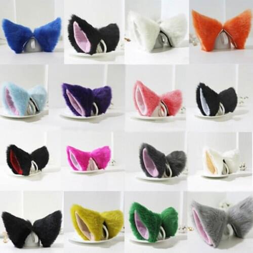 2PCS The New Ms Hairpin The Cat Ear ShapeThe Fox Rars Modelling Furry COSPLAY Anime Decorations Lovely Girls Hair Decoration