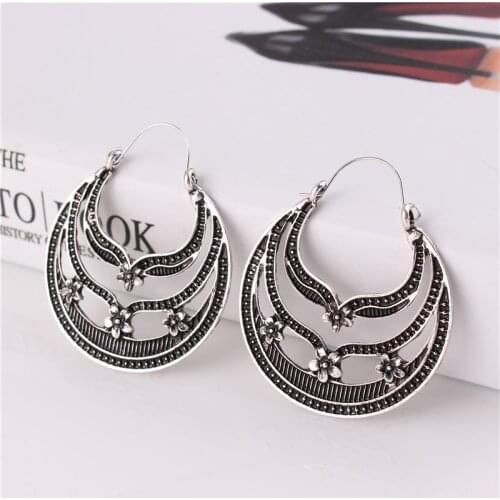 TODOX New Korean Fashion metal Jewelry Drop Earrings For Women Retro Geometric Bohemia Female Elegant for party as gifts