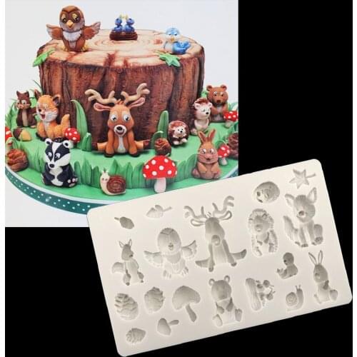 1PC Many Animal Christmas Series Silicone Molds Chocolate Mold DIY Handmade Cake Chocolate Making Tool Cake Decorating A101