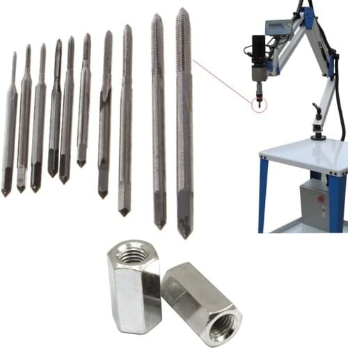 10 different sizes from M1 to M3.5 Mini HSS High Speed Steel Metric Machine Plug Thread Screw Tap Tool