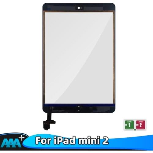100% tested NEW For iPad Mini 2 A1489 A1490 A1491 Touch Screen Digitizer + IC Chip Connector Flex With Button