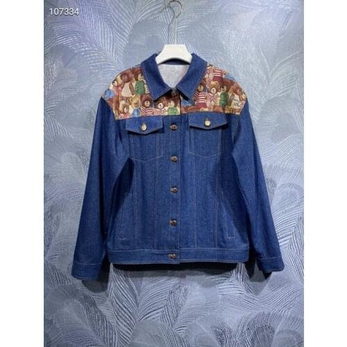 2021 Cartoon Jackets COTTON Woman Jacket Denim Jacket Women Coat Women Jackets Free Shipping