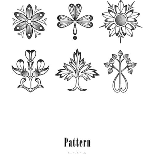 30MM×79MM geometric pattern mini niche tattoo stickers waterproof men and women durable clavicle arm