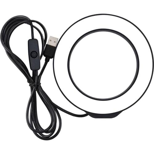 USB White Light LED Ring Vlogging Photography Video Lights 40Pcs LED 4.7 inch 5W 4V 12cm Makeup lamp Connect computer host