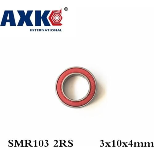 Axk 3x10x4mm Red Seals 1pcs Smr103 2rs Cb Abec7 Stainless Steel Hybrid Ceramic Fishing Reel Shaft Bearings