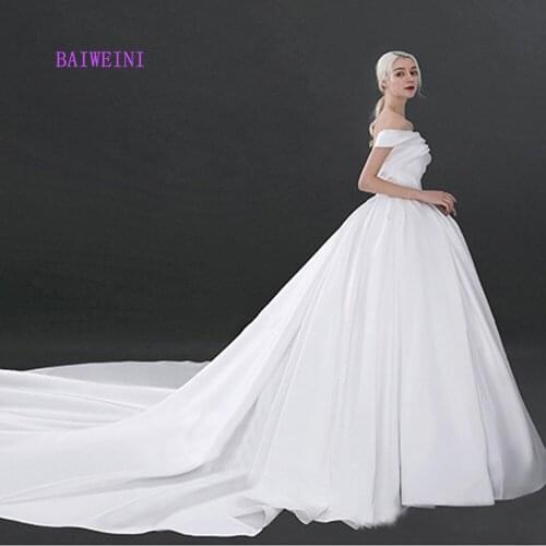 BAIWEINI Satin Wedding Dresses