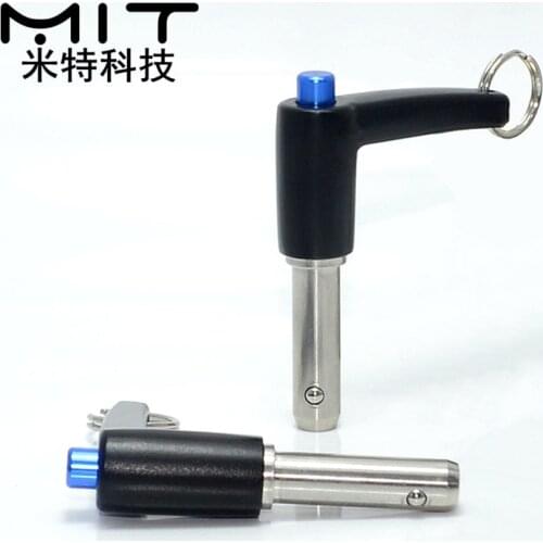 1Pc Stainless Steel Quick Pull Pins Self-locking with L H-handle Ball Lock Pins 5mm/ 6mm