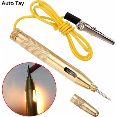 DC 6V 12V 24V Probe Light System Test Probe Lamp Auto Car Light Circuit Tester Lamp Voltage Test Pen Detector Copper