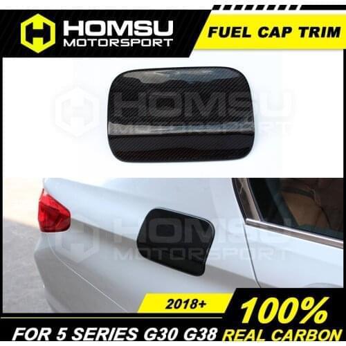 For BM-W 5 Series G30 G38 525 530 540 2017+ Carbon Fiber Fuel Cap Cover Finish Gas Oil Tank Accessories Fibre Drift Trim Part