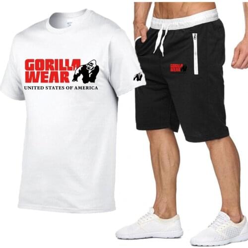 Mens Gorilla wearing Print Tees summer new cotton o neck short sleeve t shirt men fashion trends fitness tshirt free shipping
