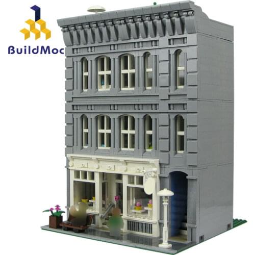 City 10934 Sugar Spice Brick Food Shop Retail Store Bricks Street View Restaurant House Set Model Building Blocks Toys Girl