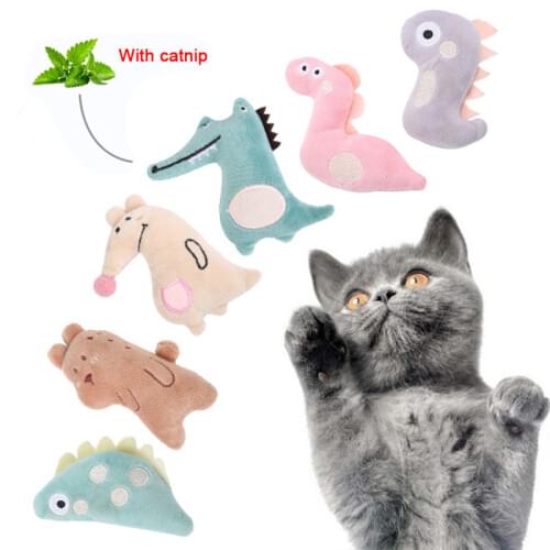 Cat Toy Mini Cat Grinding Catnip Toys Funny Interactive Plush Cat Teeth Toys Pet Kitten Chewing Toy Claws Thumb Bite Pet Supply