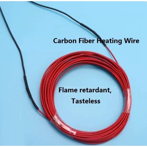 220V 5M/10M/15M Silica gel Heating Cable Greenhouse Temperature Control Underfloor Breed Carbon Fiber Heating Wire