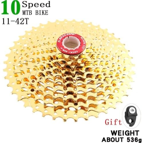 Cassette Flywheel 10-speed 11T-42T Mountain Bike Gold Flywheels MTB Bicycle Parts Bisiklet Sale