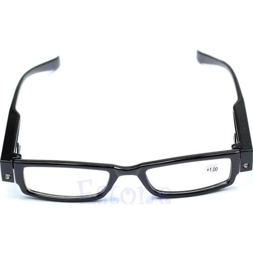 Classic Unisex Multi Strength LED Reading Glasses Eyeglass Spectacle Diopter Magnifier Light UP Eyewear WY2703