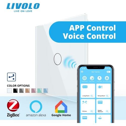 Livolo ZigBee Smart 2Ways Cross Touch Sensor Switch Wireless Intelligent Automation APP Control,Work with google home,aleax,echo