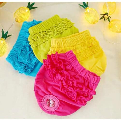 Multi Color Female Dog Physiological Pants Breathable Puppy Shorts Sanitary In Season Girl Dog Panties Diaper Safety Underwear