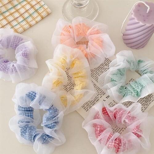 Fashion Women Hair Scrunchie Hair Tie Ponytail Holder Hair Ring Women Ponytail Hair Rope Bands Girls Hair Accessories