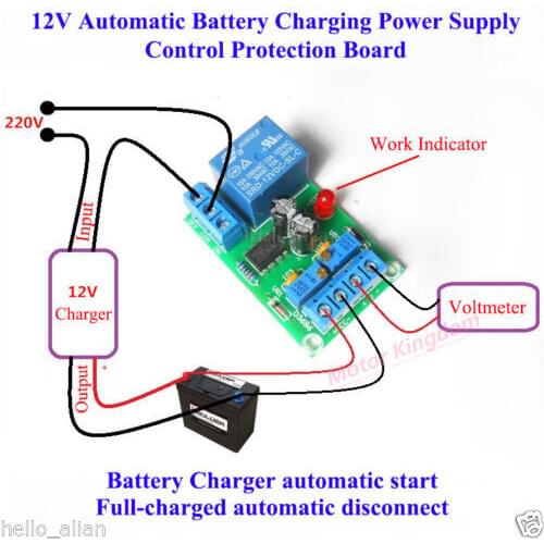 12V Battery Automatic Charging Controller Module Protection Board Relay Board