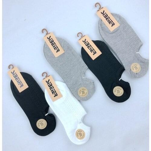 5 Pairs 1 Lot Men Women Socks Unisex Breathable Ankle Socks Solid Color Short High Quality Cotton Low Cut Sock White Black Soks